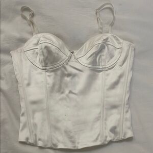 Wilfred Aritzia Elegant White Bustier Top